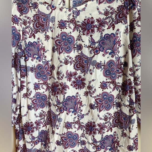 Talbots Puff Sleeve Blouse Paisley Print Size Small Bohemian - Picture 4 of 7